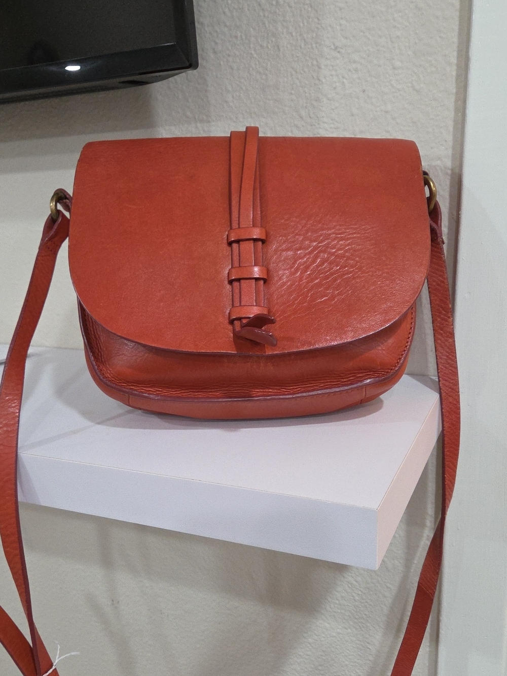 Lucky Brand Women's Leather Crossbody Bag in Burnt Orange
